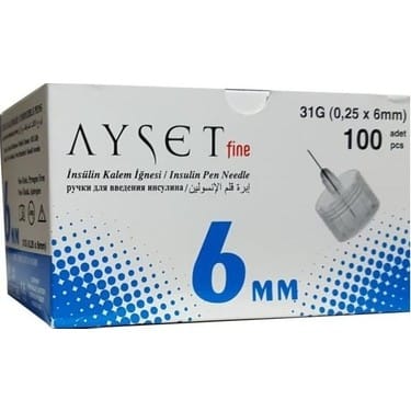 RINAFINE STERIL INSULIN KALEM IGNE UCU 31GX6MM 1 RINAFINE STERIL INSULIN KALEM IGNE UCU 31GX6MM 25132