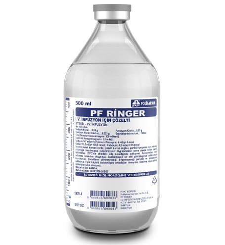 RINGER SOLUSYONU 500 ML (CAM SISE) SETSIZ 1 RINGER SOLUSYONU 500 ML CAM SISE SETSIZ 25148