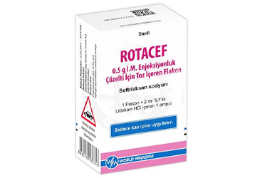 ROTACEF 1 G IM ENJEKSIYONLUK COZELTI HAZIRLAMAK ICIN TOZ ICEREN FLAKON, 3 ADET 1 ROTACEF 1 G IM ENJEKSIYONLUK COZELTI HAZIRLAMAK ICIN TOZ ICEREN FLAKON 3 ADET 34250