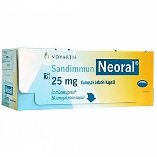 SANDIMMUN-NEORAL 25 MG 50 KAPSUL 1 SANDIMMUN NEORAL 25 MG 50 KAPSUL 25263