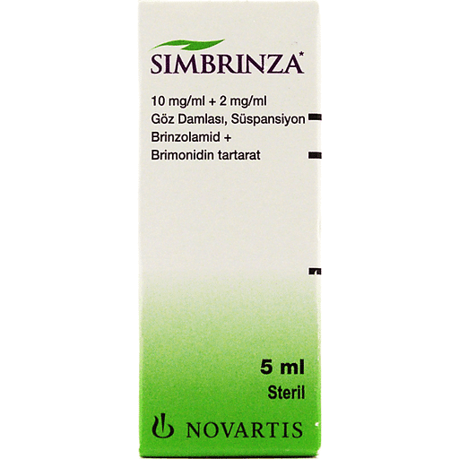 SIMBRINZA 10 MG/ML + 2 MG/ML GOZ DAMLASI, SUSPANSIYON (5 ML) 1 SIMBRINZA 10 MG ML 2 MG ML GOZ DAMLASI SUSPANSIYON 5 ML 25434
