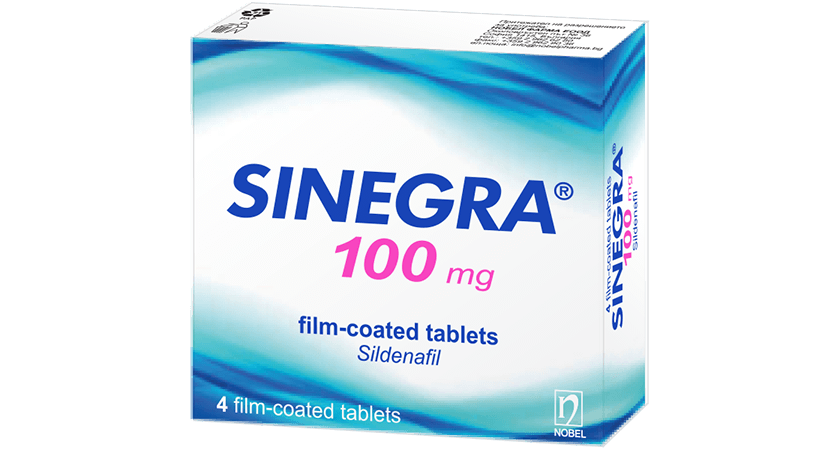 SINEGRA 100 MG 4 FILM TABLET 25447