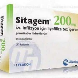 SITAGEM 200 MG IV INFUZYON ICIN LIYOFILIZE TOZ ICEREN FLAKON 1 SITAGEM 200 MG IV INFUZYON ICIN LIYOFILIZE TOZ ICEREN FLAKON 34635