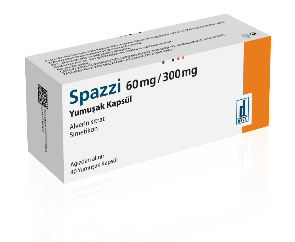 SPAZZI 60 MG/300 MG YUMUSAK KAPSUL (40 KAPSUL) 1 SPAZZI 60 MG 300 MG YUMUSAK KAPSUL 40 KAPSUL 25541