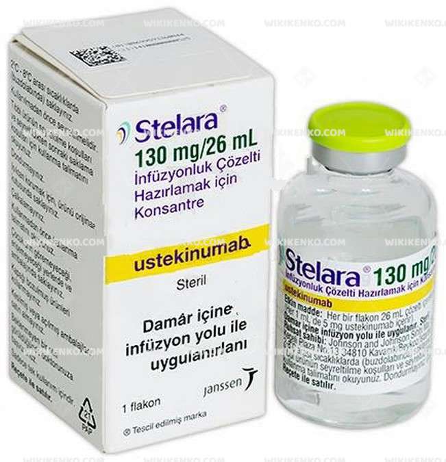 STELARA 130 MG / 26 ML INFUZYONLUK COZELTI HAZIRLAMAK ICIN KONSANTRE 1 STELARA 130 MG 26 ML INFUZYONLUK COZELTI HAZIRLAMAK ICIN KONSANTRE 25563