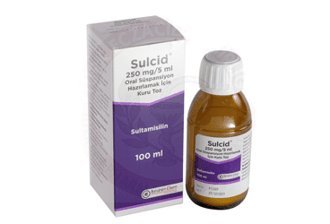 SULCID 250 MG 5 ML ORAL SUSPANSIYON HAZ. ICIN KURU TOZ 100 ML 25604