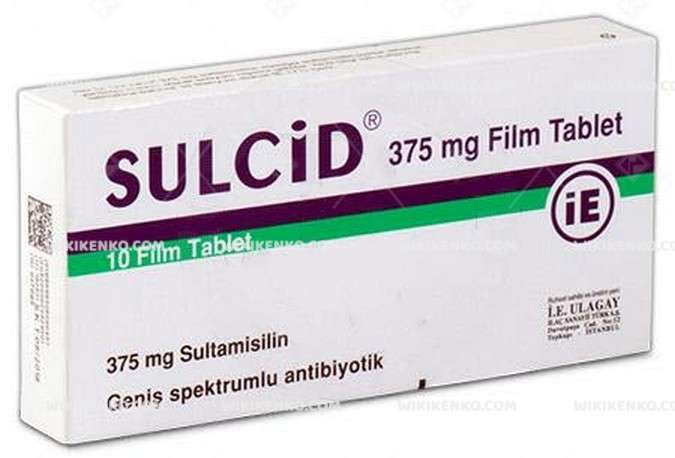 SULCID 375 MG 10 FILM TABLET 1 SULCID 375 MG 10 FILM TABLET 25605