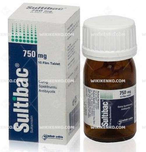 SULTIBAC 750 MG 10 FILM TABLET 1 SULTIBAC 750 MG 10 FILM TABLET 34783