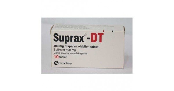 SUPRAX-DT 400 MG DAGILABILIR TABLET (10 TABLET) 1 SUPRAX DT 400 MG DAGILABILIR TABLET 10 TABLET 25651