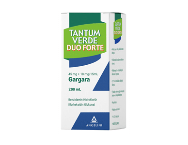 TANTUM VERDE DUO FORTE 45 MG+18 MG/15 ML GARGARA 1 TANTUM VERDE DUO FORTE 45 MG18 MG 15 ML GARGARA 25749