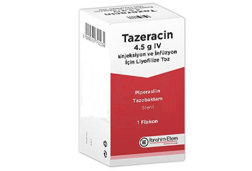 TAZERACIN 4,5 G IV ENJEKSIYON VE INFUZYON ICIN LIYOFILIZE TOZ ICEREN 1 FLAKON 1 TAZERACIN 45 G IV ENJEKSIYON VE INFUZYON ICIN LIYOFILIZE TOZ ICEREN 1 FLAKON 25775