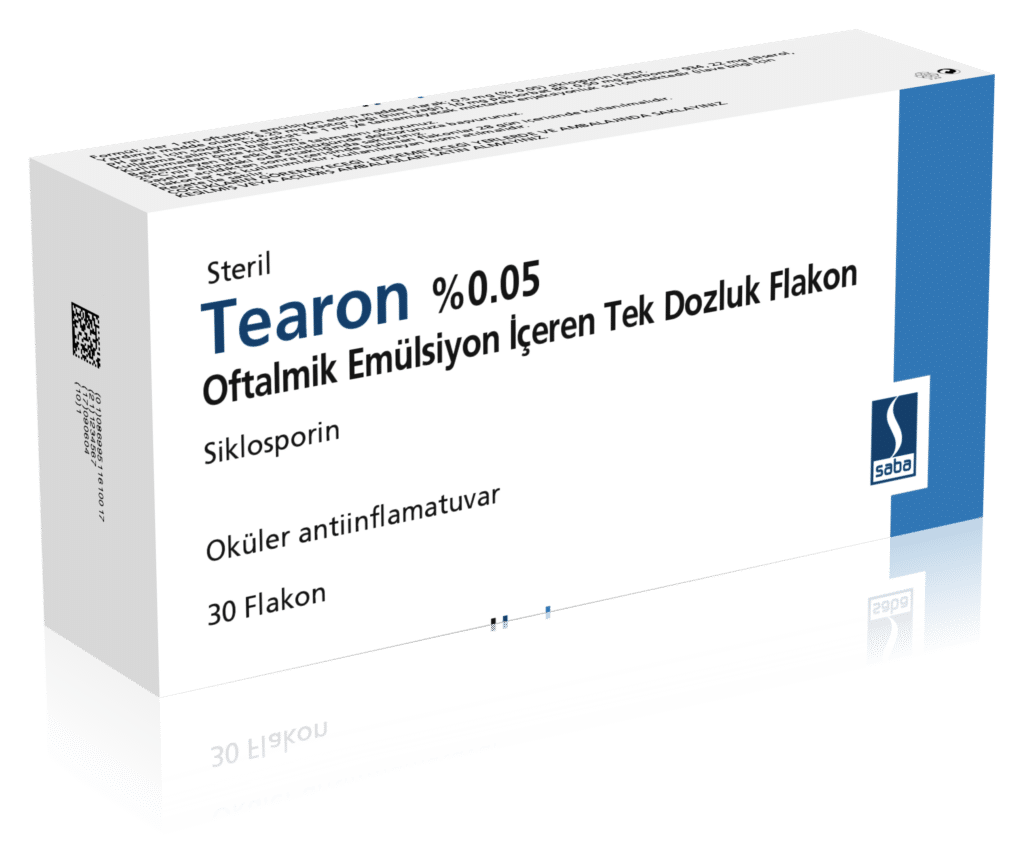 TEARON %0,05 OFTALMIK EMULSIYON ICEREN TEK DOZLUK 30 FLAKON 1 TEARON 005 OFTALMIK EMULSIYON ICEREN TEK DOZLUK 30 FLAKON 25780