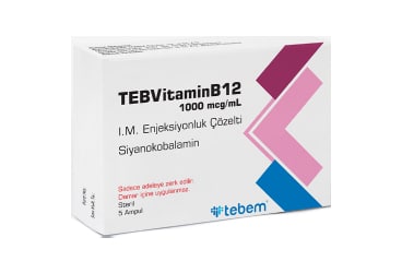 TEB VITAMIN B12 1000 MCG ML IM ENJEKSIYONLUK COZELTI 5X1 ML AMPUL 25782
