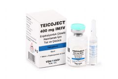 TEICOJECT 400 MG IM/IV ENJEKSIYONLUK COZELTI HAZIRLAMAK ICIN TOZ VE COZUCU 1 TEICOJECT 400 MG IM IV ENJEKSIYONLUK COZELTI HAZIRLAMAK ICIN TOZ VE COZUCU 25803