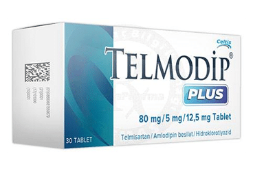 TELMODIP PLUS 80 MG / 5 MG / 12,5 MG TABLET (30 TABLET) 1 TELMODIP PLUS 80 MG 5 MG 125 MG TABLET 30 TABLET 25825