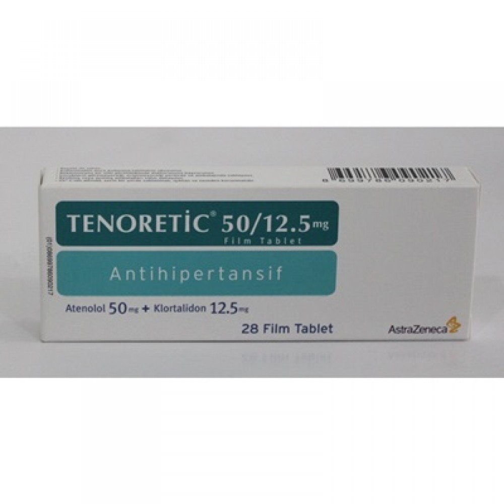 TENORETIC 50 MG/12,5 MG 28 FILM TABLET 1 TENORETIC 50 MG 125 MG 28 FILM TABLET 25847
