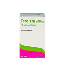 TEROLAM 800 MG FILM KAPLI TABLET /180 TABLET) 1 TEROLAM 800 MG FILM KAPLI TABLET 180 TABLET 25887