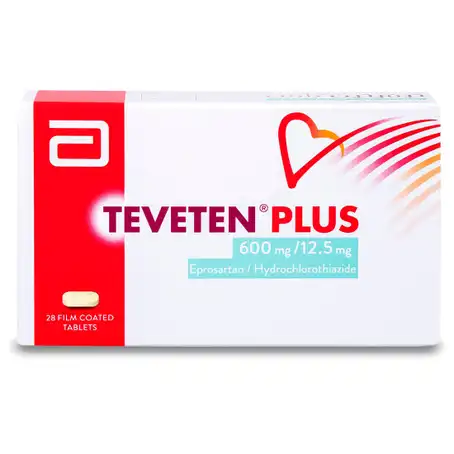 TEVETEN PLUS 600 MG /12,5 MG 28 FILM TABLET 1 TEVETEN PLUS 600 MG 125 MG 28 FILM TABLET 25900
