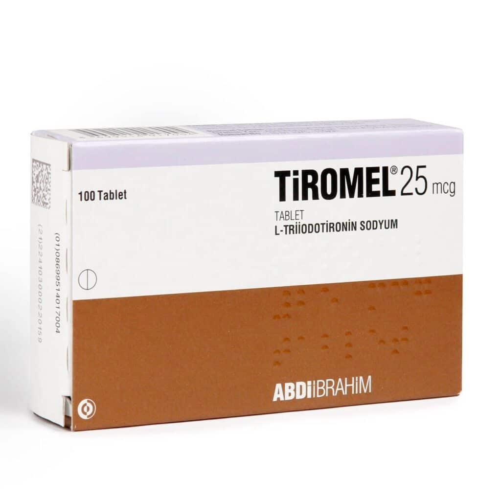TIROMEL 25 MCG 100 TABLET 1 TIROMEL 25 MCG 100 TABLET 25952