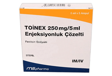 TOINEX 250 MG/5 ML ENJEKSIYONLUK COZELTI (5 AMPUL) 1 TOINEX 250 MG 5 ML ENJEKSIYONLUK COZELTI 5 AMPUL 25975