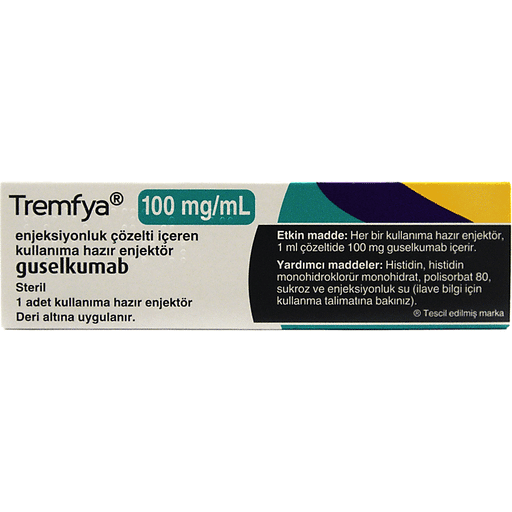 TREMFYA 100 MG/ML ENJEKSİYONLUK ÇÖZELTİ İÇEREN KULLANIMA HAZIR ENJEKTÖR 1 TREMFYA 100 MG ML ENJEKSIYONLUK COZELTI ICEREN KULLANIMA HAZIR ENJEKTOR 26028