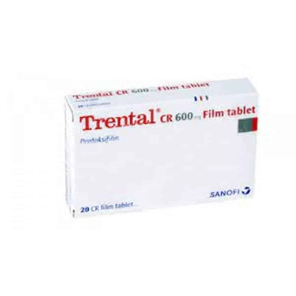 TRENTAL CR 600 MG 20 FILM TABLET 1 TRENTAL CR 600 MG 20 FILM TABLET 26030