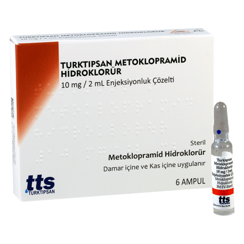 TURKTIPSAN METOKLOPRAMID HIDROKLORUR 10 MG/2 ML ENJEKSIYONLUK COZELTI (6 AMPUL) 1 TURKTIPSAN METOKLOPRAMID HIDROKLORUR 10 MG 2 ML ENJEKSIYONLUK COZELTI 6 AMPUL 26105
