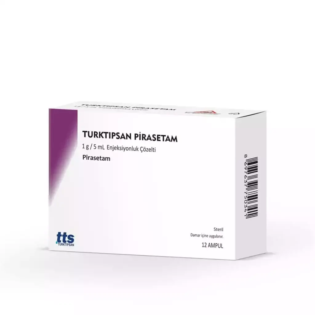 TURKTIPSAN PIRASETAM 1 G / 5 ML ENJEKSIYONLUK COZELTI (12 AMPUL) 1 TURKTIPSAN PIRASETAM 1 G 5 ML ENJEKSIYONLUK COZELTI 12 AMPUL 26109