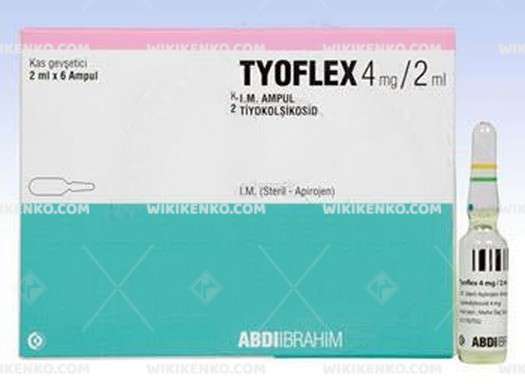 TYOFLEX 4 MG/2ML 6 AMPUL 1 TYOFLEX 4 MG 2ML 6 AMPUL 26128