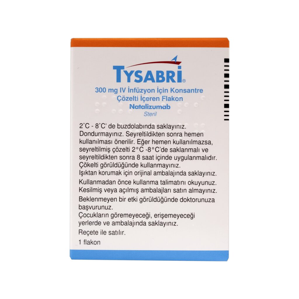 TYSABRI 300 MG I.V. INFUZYON ICIN KONSANTRE COZELTI ICEREN 1 FLAKON 1 TYSABRI 300 MG I.V. INFUZYON ICIN KONSANTRE COZELTI ICEREN 1 FLAKON 26132