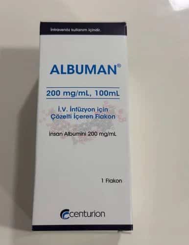 UMAN ALBUMIN 20 G/100 ML 50 ML IV INFUZYON ICIN COZELTI ICEREN FLAKON 1 UMAN ALBUMIN 20 G 100 ML 50 ML IV INFUZYON ICIN COZELTI ICEREN FLAKON 26158