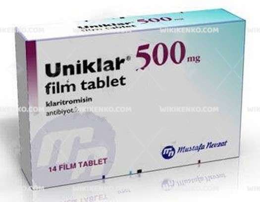 UNIKLAR 250 MG FiLM KAPLI TABLET (14 TABLET) 1 UNIKLAR 250 MG FiLM KAPLI TABLET 14 TABLET 26163