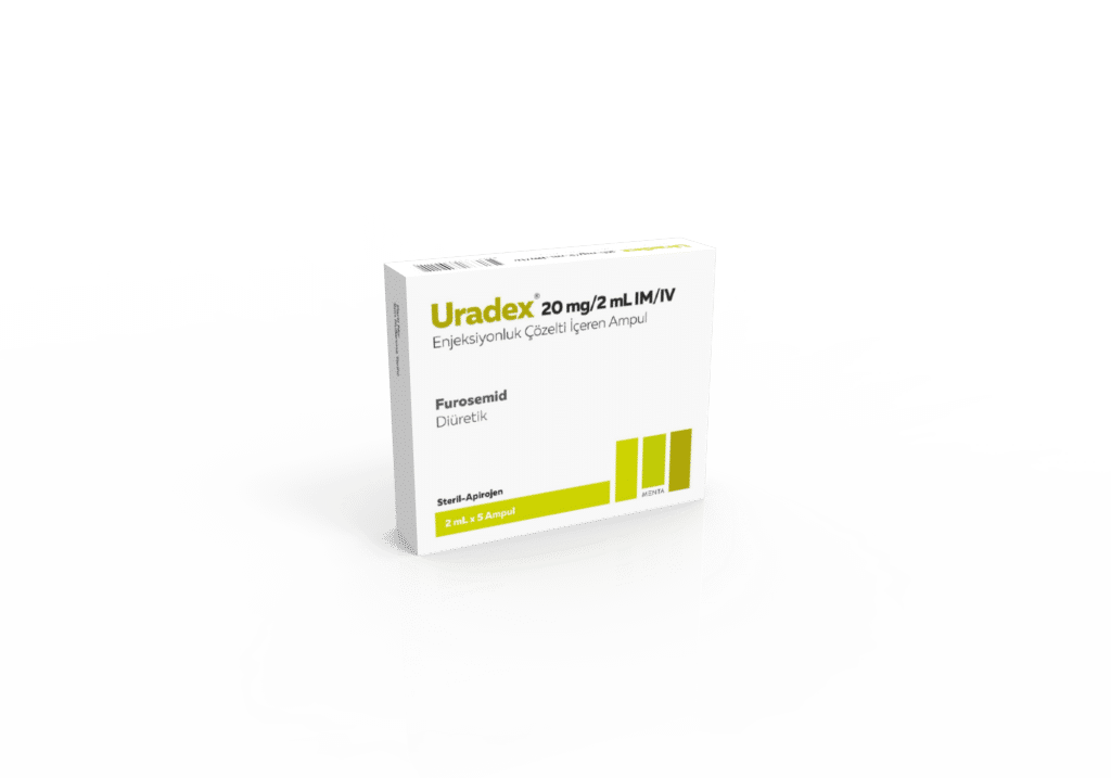 URADEX 20MG/2 ML IM/IV ENJEKSIYONLUK COZELTI (5 ADET) 1 URADEX 20MG 2 ML IM IV ENJEKSIYONLUK COZELTI 5 ADET 26175
