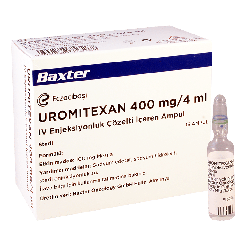 UROMITEXAN 400 MG/4 ML IV ENJEKSIYONLUK COZELTI ICEREN AMPUL (15 AMPUL) 1 UROMITEXAN 400 MG 4 ML IV ENJEKSIYONLUK COZELTI ICEREN AMPUL 15 AMPUL 26193