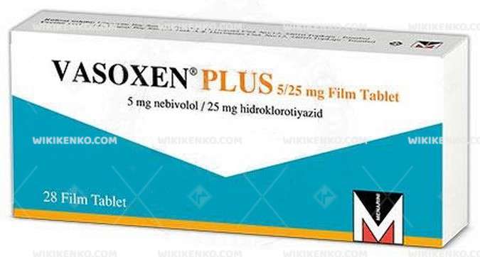 VASOXEN PLUS 5/25 MG FILM KAPLI TABLET (28 TABLET) 1 VASOXEN PLUS 5 25 MG FILM KAPLI TABLET 28 TABLET 26248