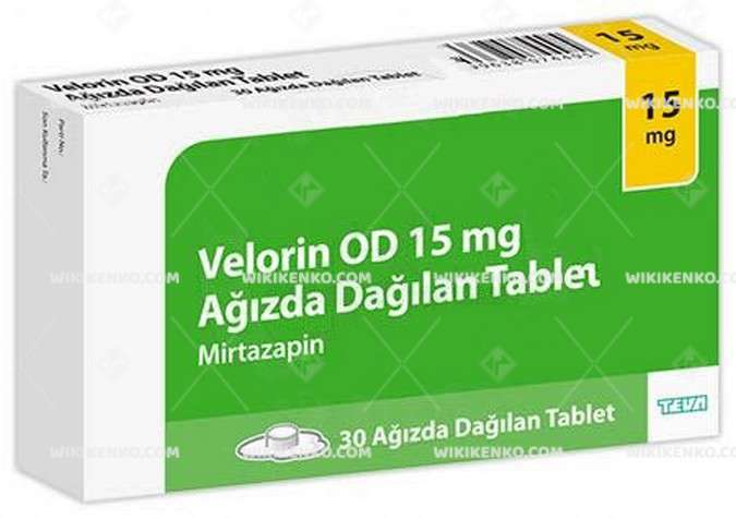 VELORIN OD 15 MG AGIZDA DAGILAN 30 TABLET 1 VELORIN OD 15 MG AGIZDA DAGILAN 30 TABLET 26281