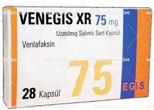 VENEGIS XR 75 MG UZATILMIS SALIMLI 28 SERT KAPSUL 1 VENEGIS XR 75 MG UZATILMIS SALIMLI 28 SERT KAPSUL 26297