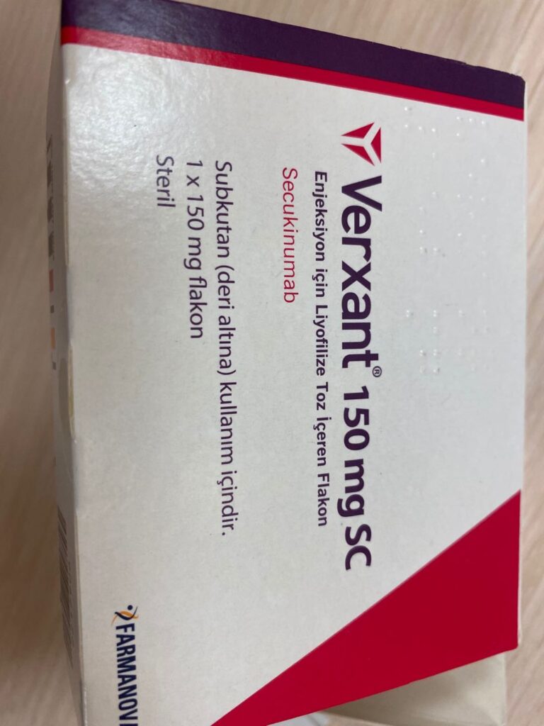 VERXANT 150 MG SC ENJEKSIYON ICIN LIYOFILIZE TOZ ICEREN 1 FLAKON 1 VERXANT 150 MG SC ENJEKSIYON ICIN LIYOFILIZE TOZ ICEREN 1 FLAKON 26325