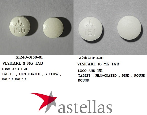 VESICARE 5 MG 90 FILM TABLET 1 VESICARE 5 MG 90 FILM TABLET 35603