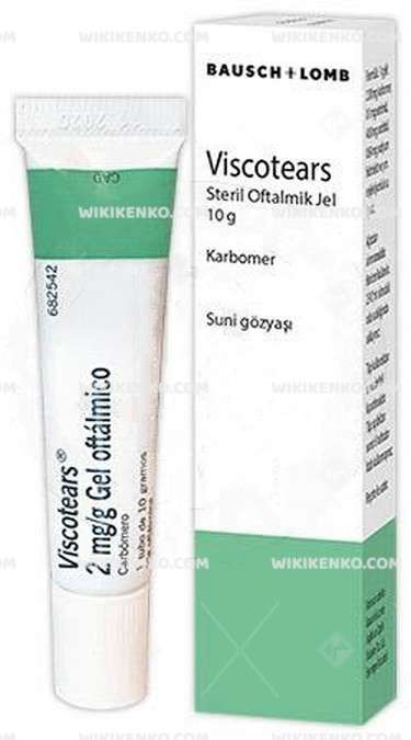 VISCOTEARS OFTALMIK JEL 10 GR 1 VISCOTEARS OFTALMIK JEL 10 GR 35687