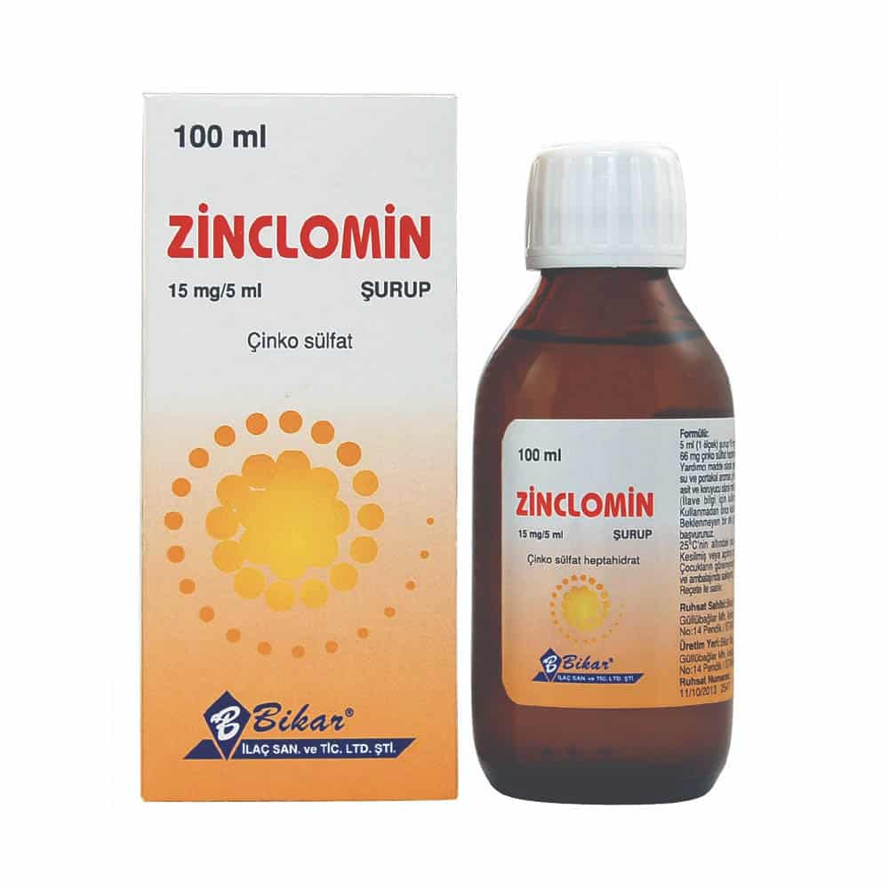 ZINCLOMIN 15 MG/5 ML 100 ML SURUP 1 ZINCLOMIN 15 MG 5 ML 100 ML SURUP 51146