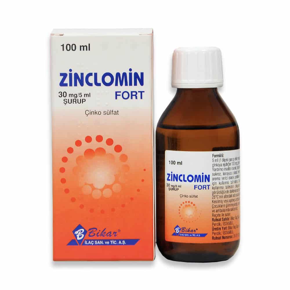 ZINCLOMIN FORT 30 MG/5 ML SURUP 1 ZINCLOMIN FORT 30 MG 5 ML SURUP 51147