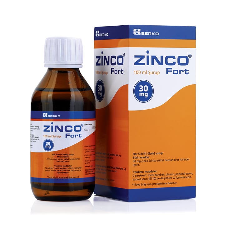 ZINCO 30 MG FORT SURUP 1 ZINCO 30 MG FORT SURUP 51150