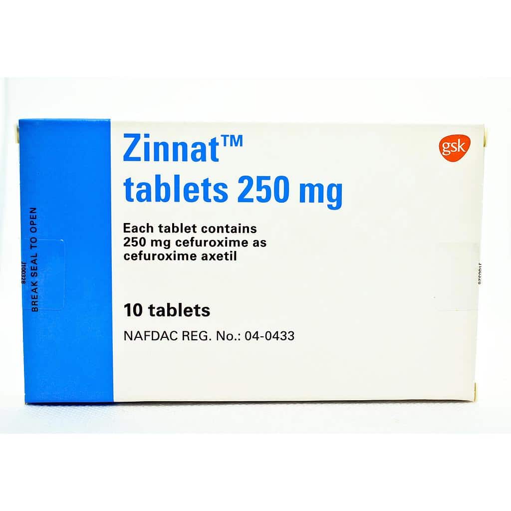 ZINNAT 250 MG 10 TABLET 1 ZINNAT 250 MG 10 TABLET 35964