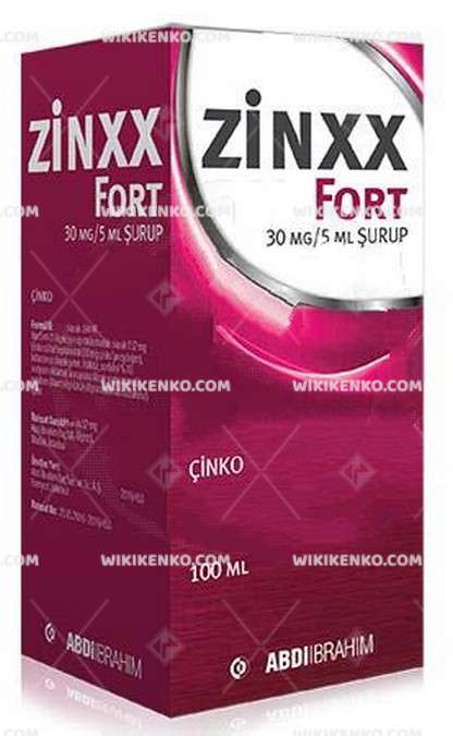 ZINXX FORT 30 MG/5 ML SURUP 1 ZINXX FORT 30 MG 5 ML SURUP 51160